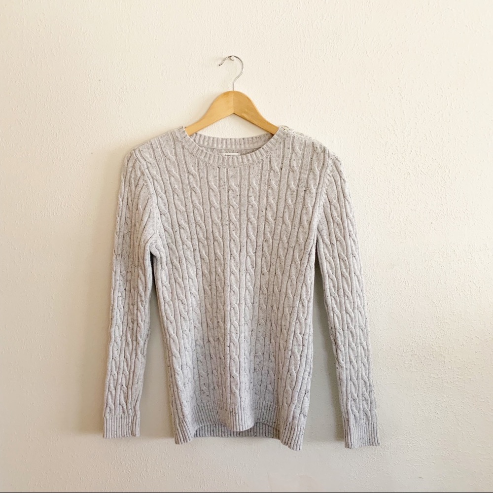 Croft & Barrow Knit Sweater Gray Size Small